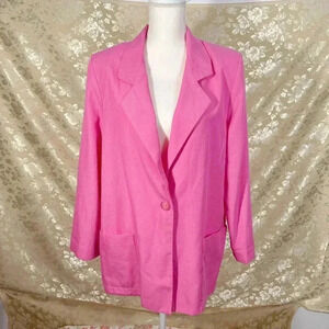 Vintage Bobbie Brooks Barbie Pink 80s Blazer Size L